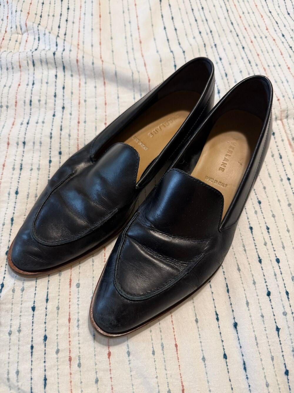 Everlane The Modern Loafer Black Leather Women’s Size 8.5 Italy